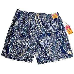 The Endless Summer Swim Shorts Men's Navy NWT Tropical Volley Style Size XXL